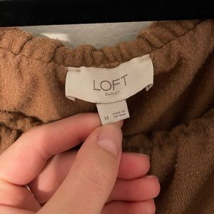 Loft, brown off the shoulder sweater.